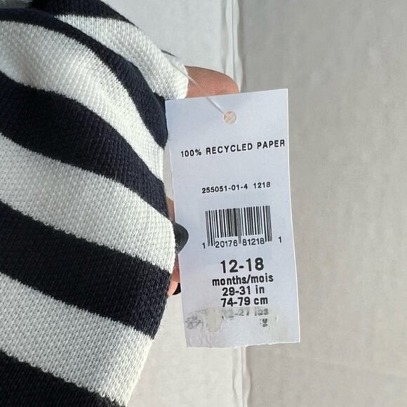 🩷Baby Gap, Short Sleeve Stripe Polo Shirt. Size: 12-18 months. NWT - Picture 5 of 11